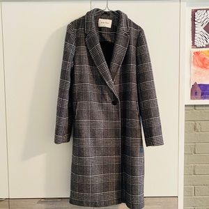 Babaton THE STEDMAN COAT grey plaid